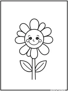 Cute Flower Coloring Pages