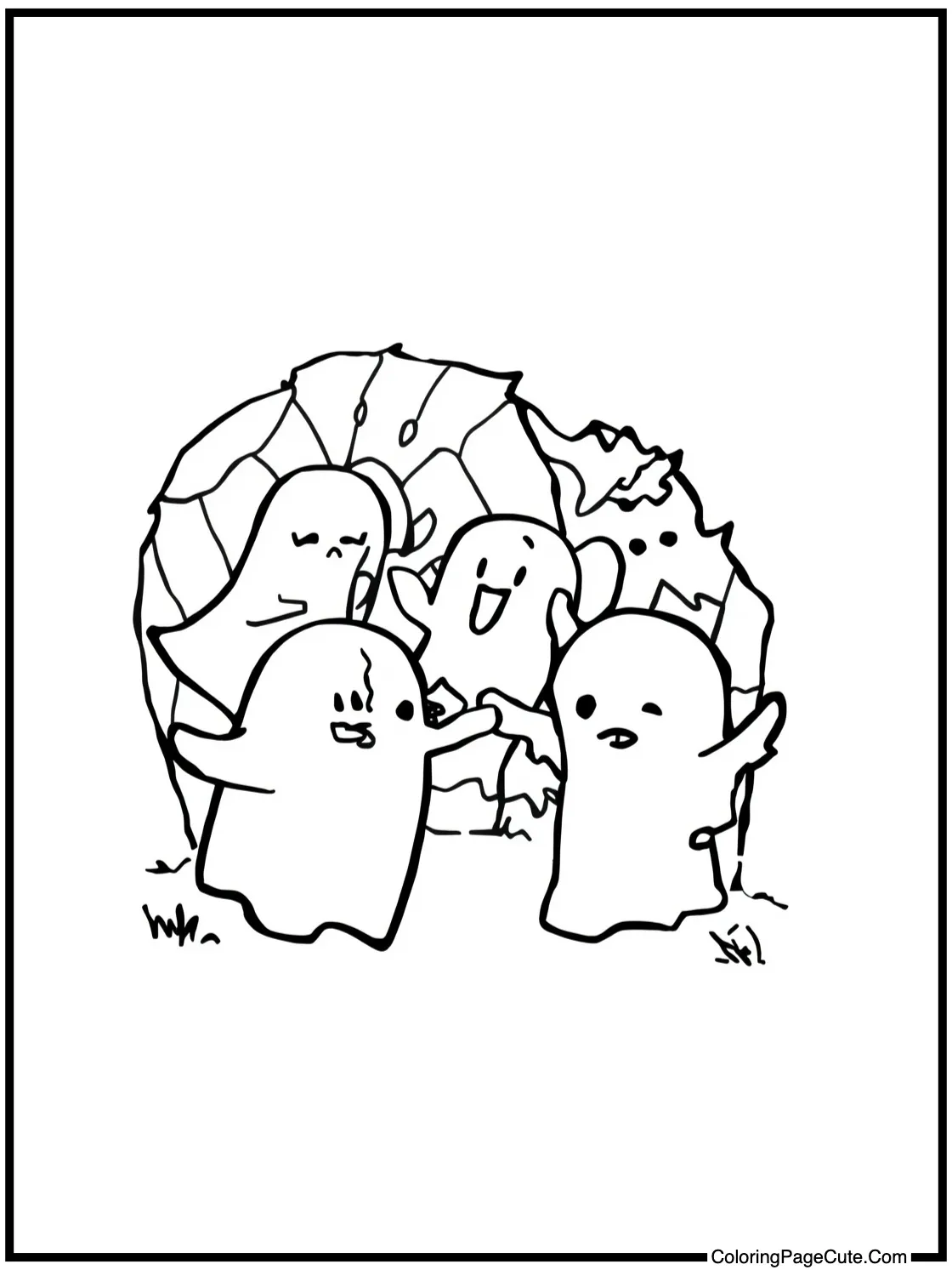 ghosts playing hide-and-seek