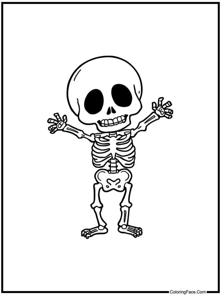 Cute Halloween Coloring Page