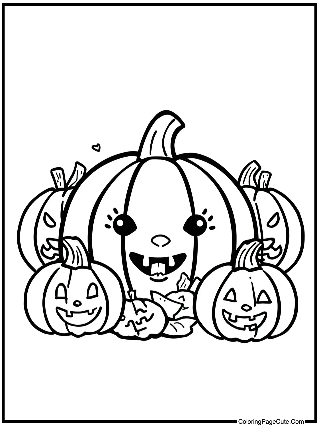 smiling pumpkin patch