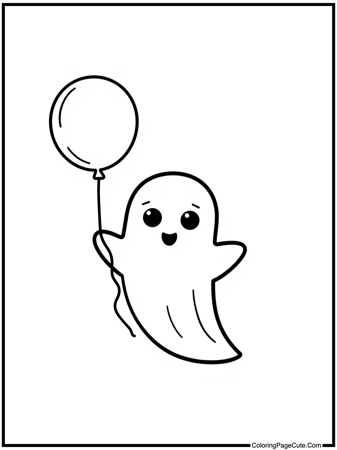 ghost holding balloon