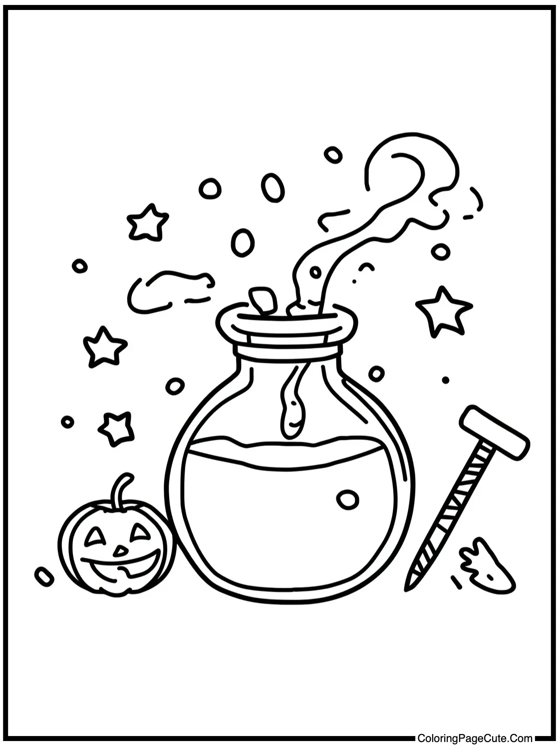 magical potion bubbling