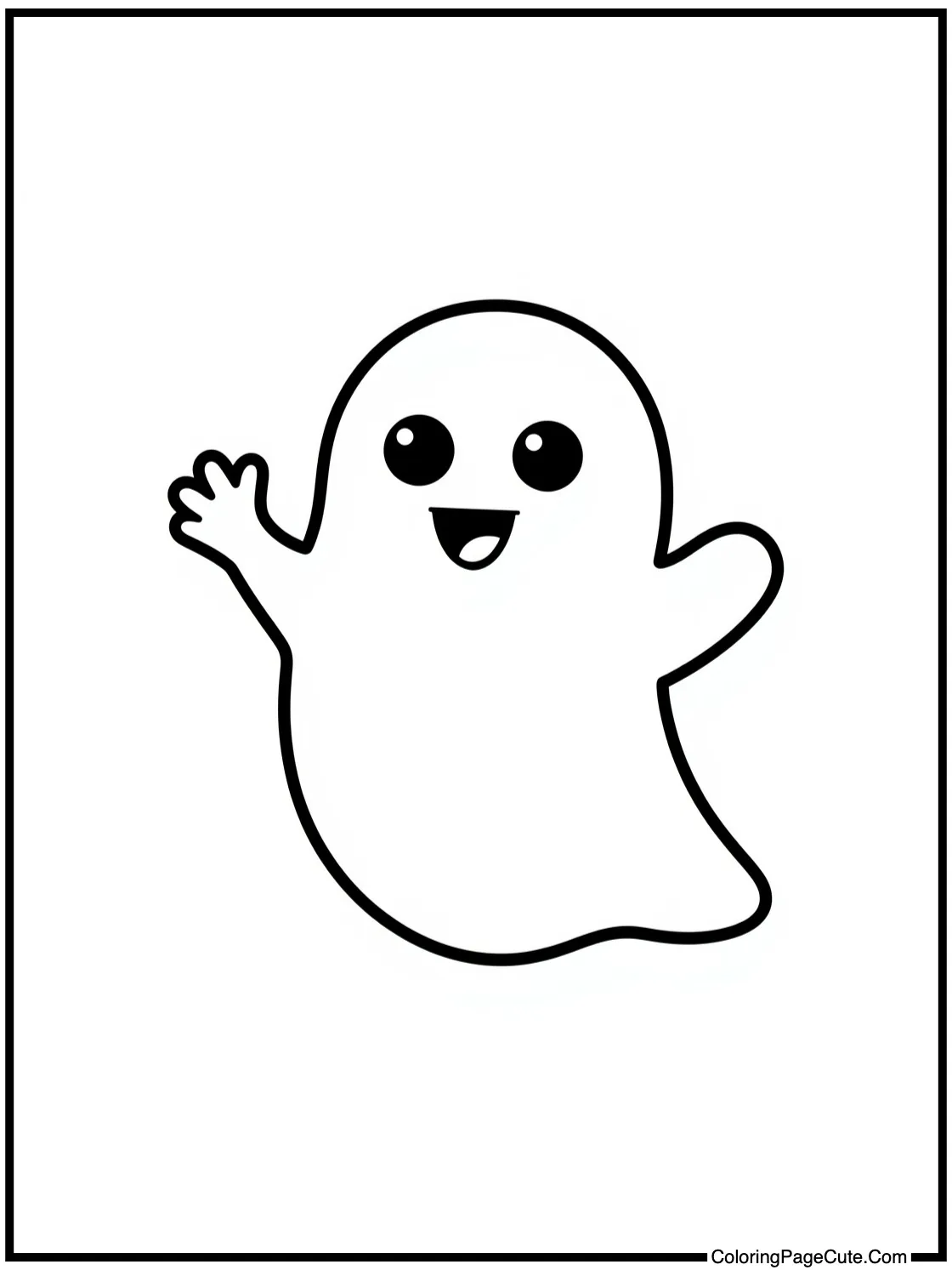 friendly ghost waving