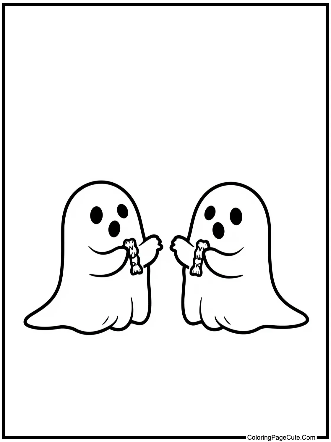 ghosts sharing candy
