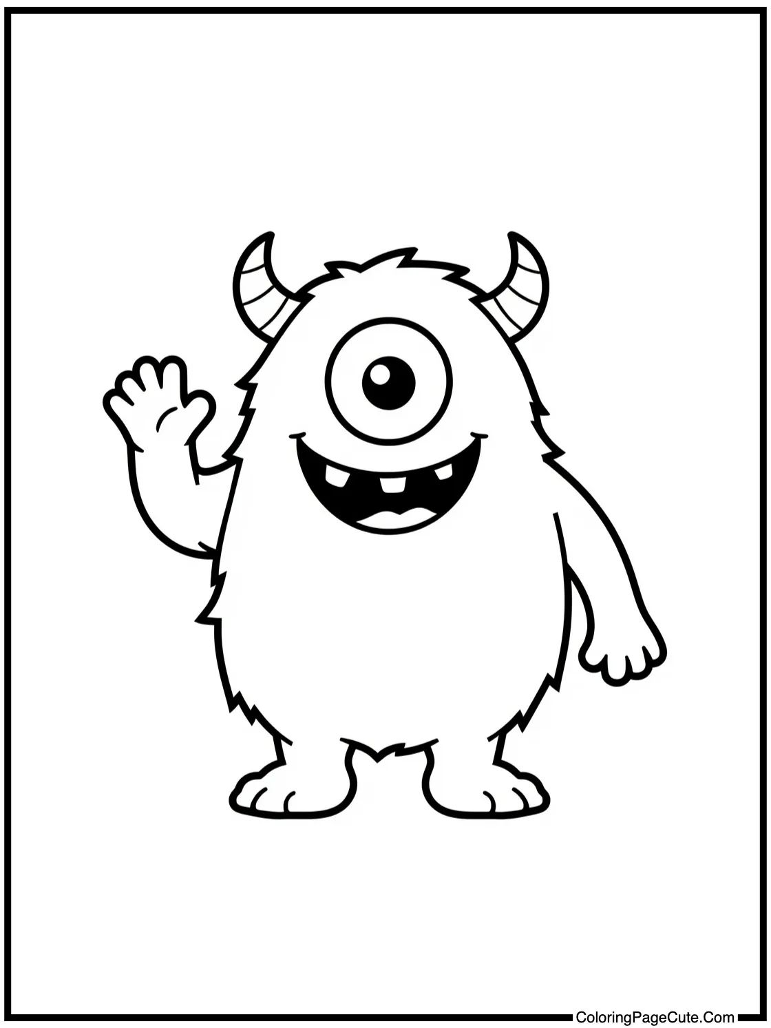 friendly monster waving
