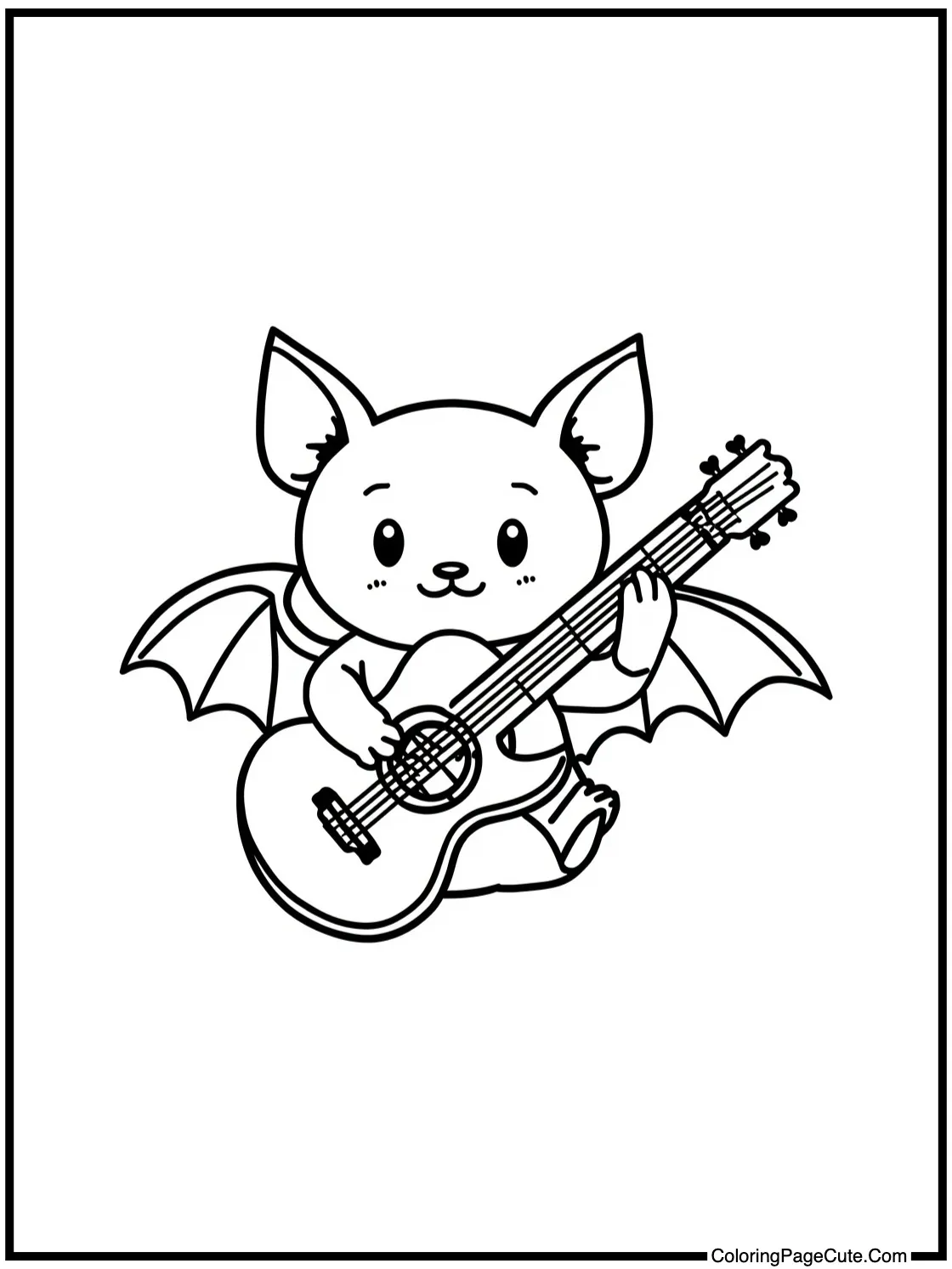 bat playing guitar