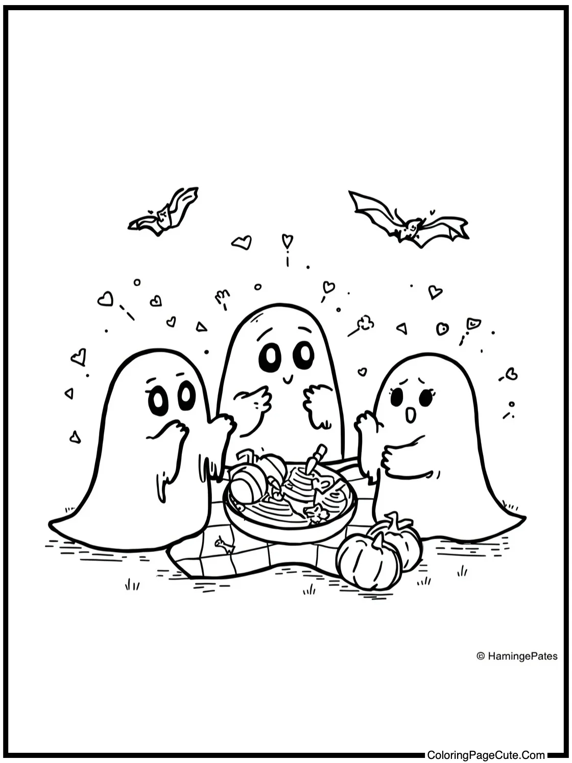ghosts having picnic