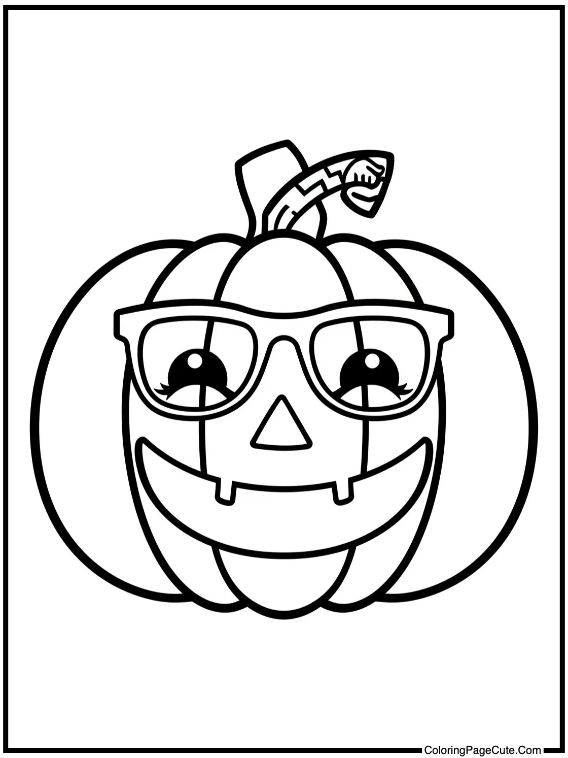 pumpkin with glasses