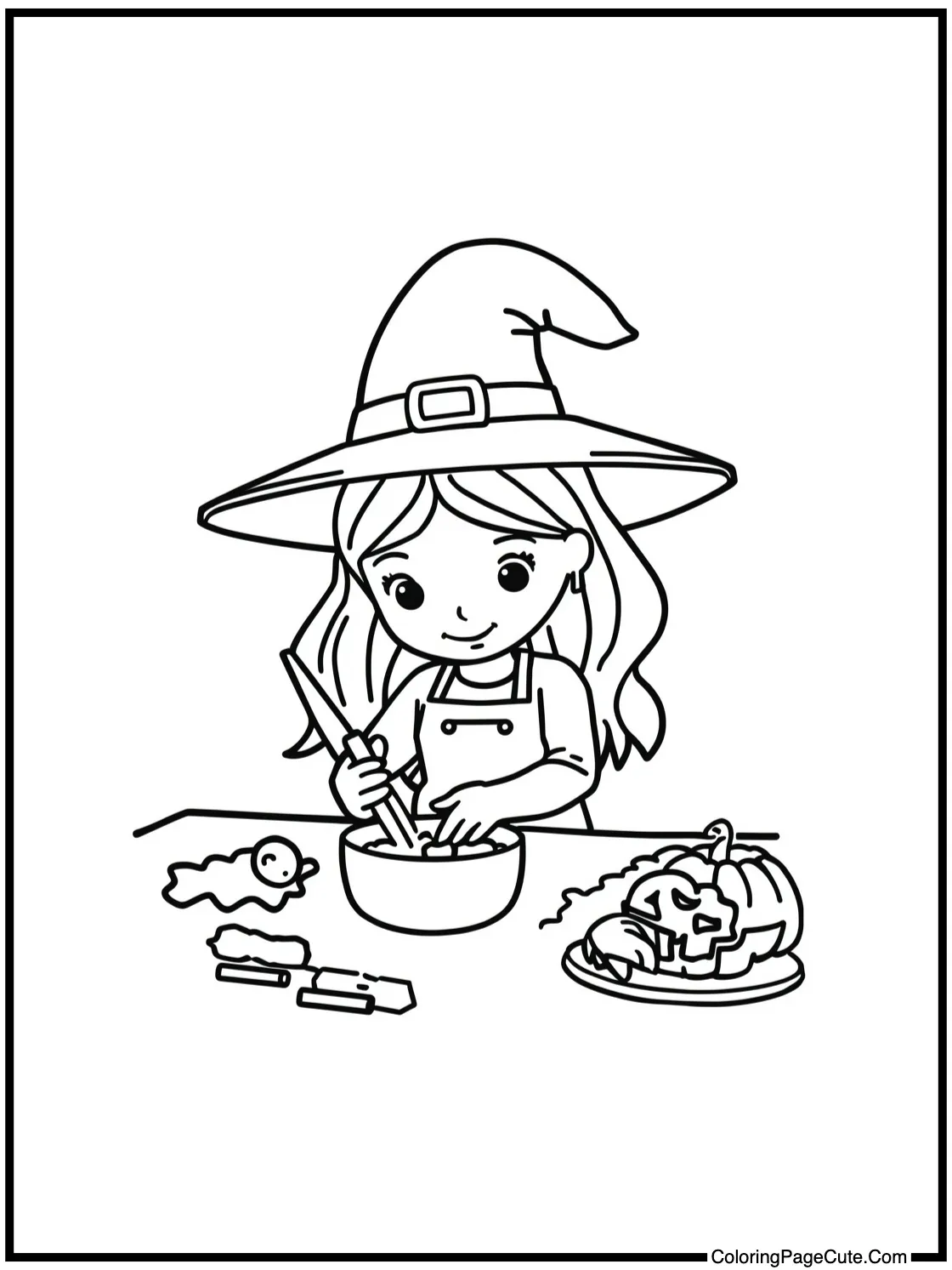 witch making cookies