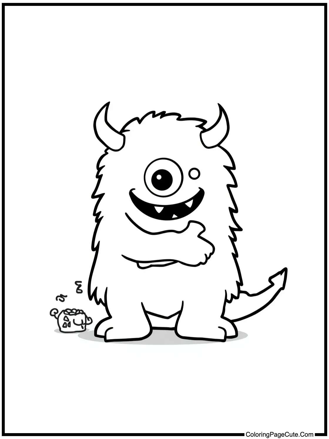 friendly monster hugging