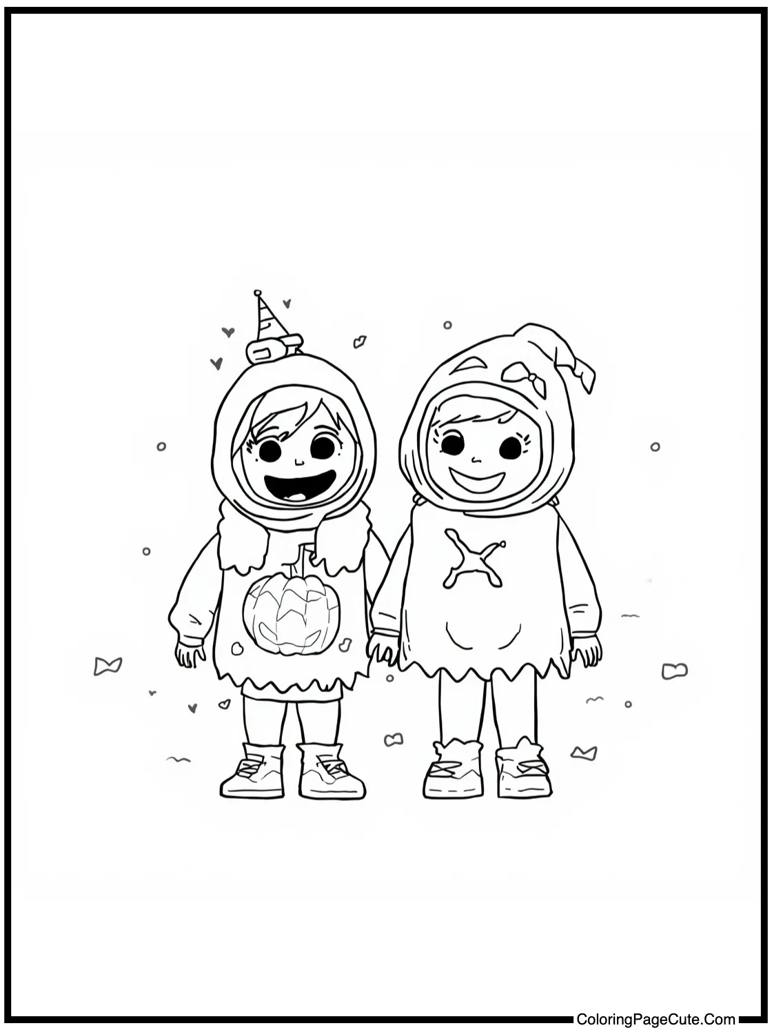 costumed friends together