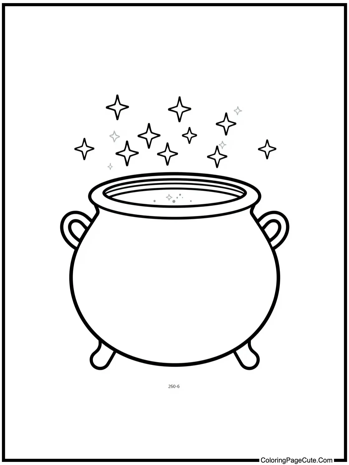 cauldron with sparkles