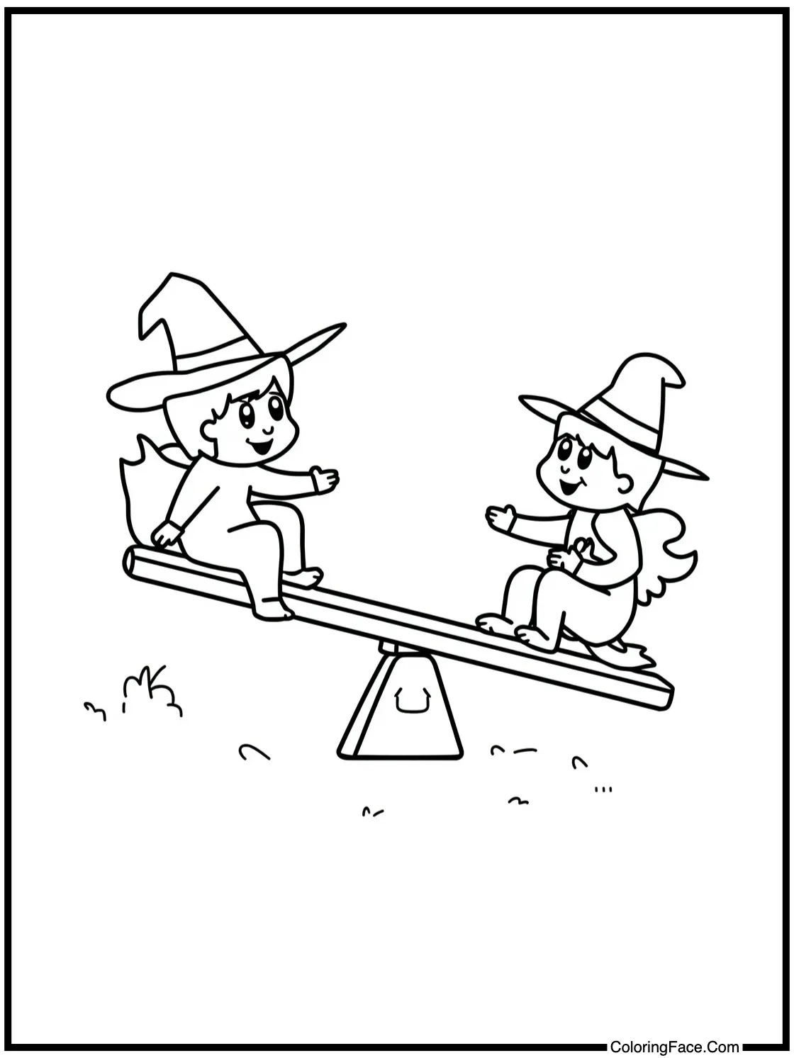 of a playful seesaw