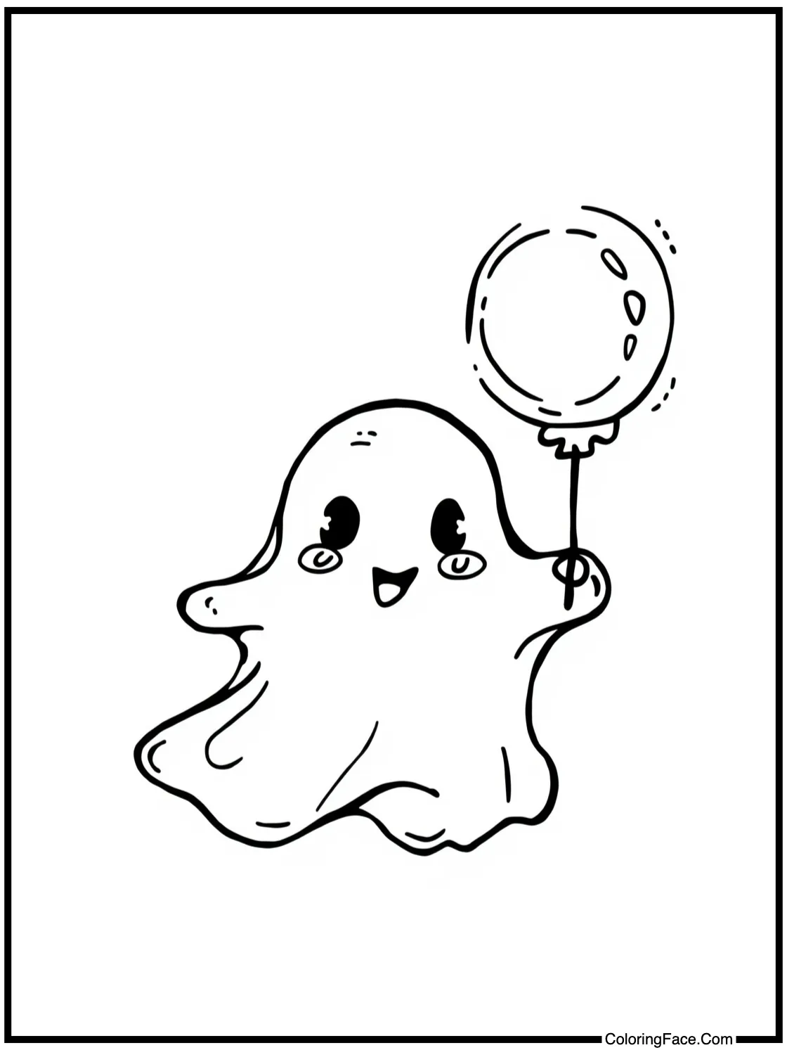 ghost holding balloon