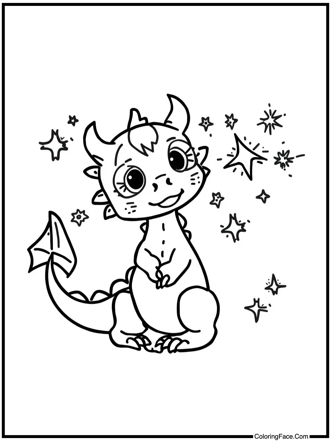 dragon breathing sparkles