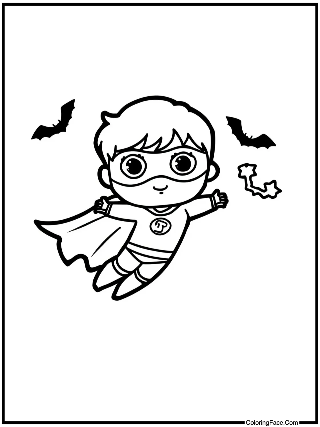 superhero flying high