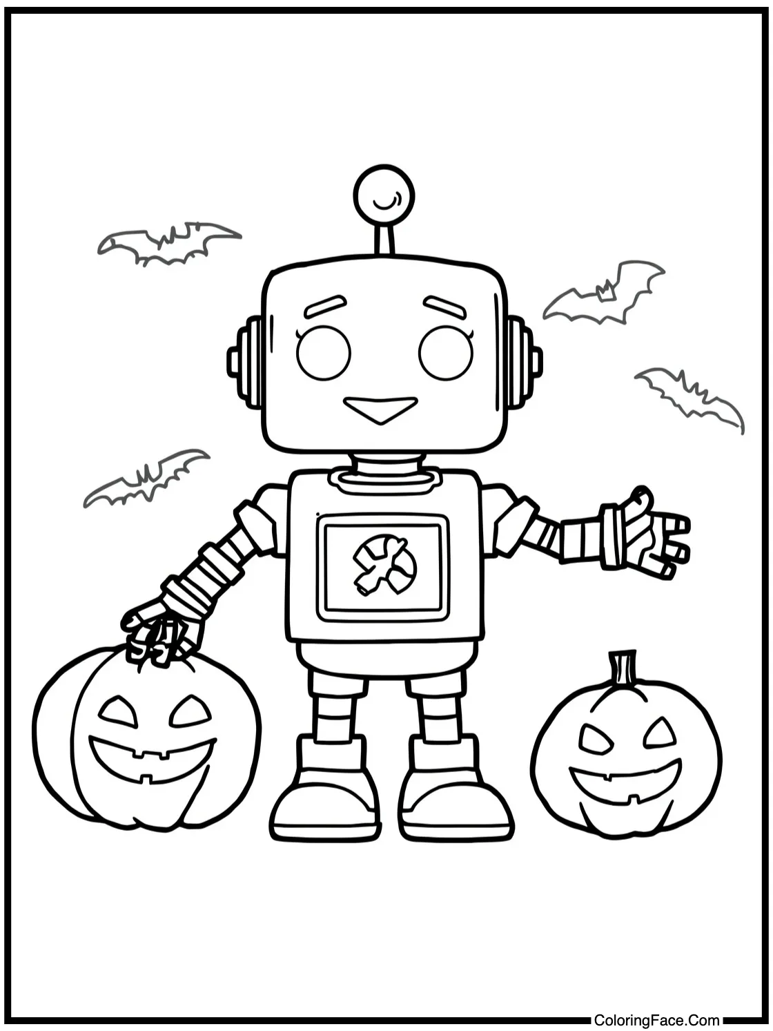 robot trick-or-treating