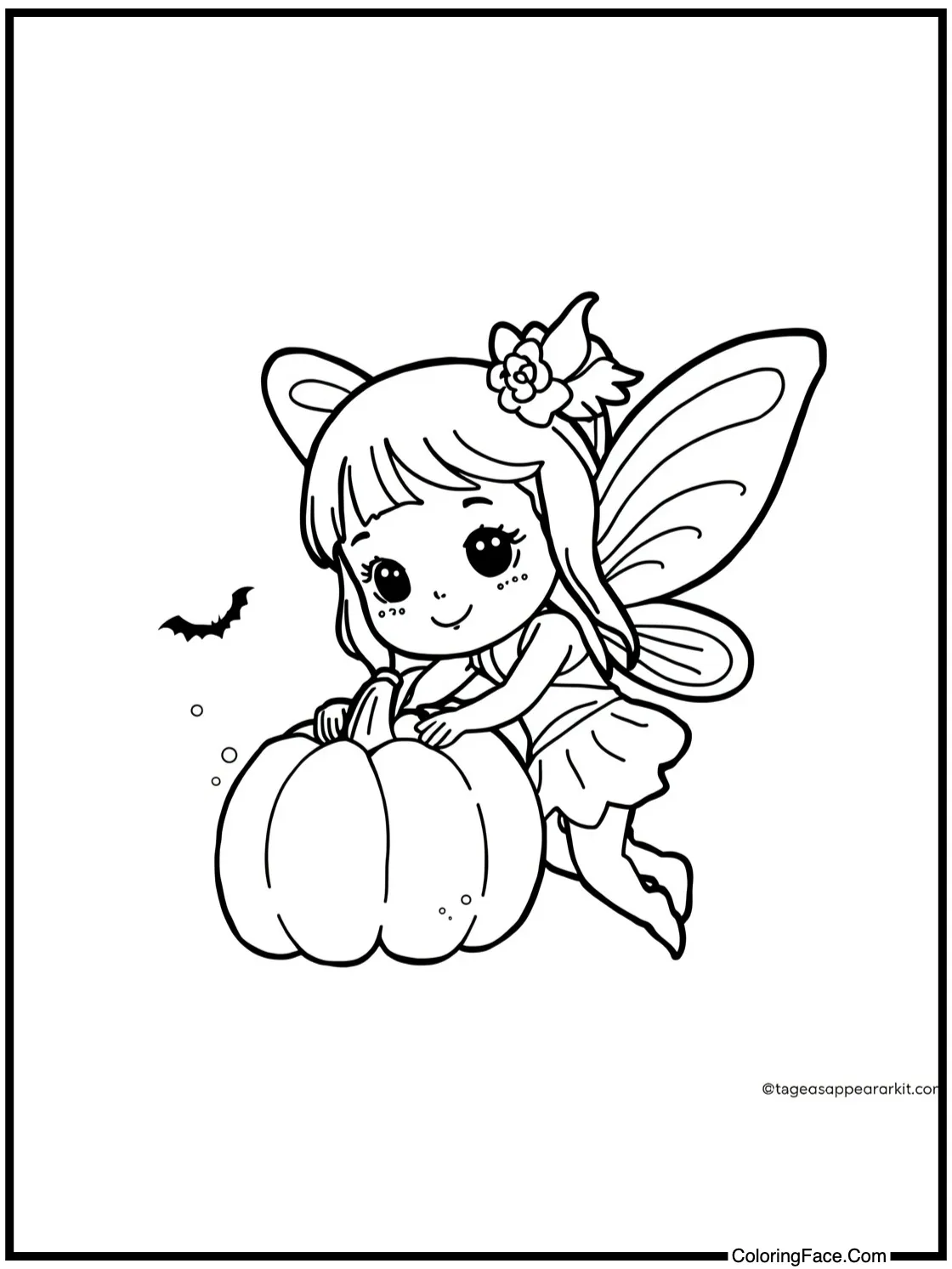 fairy with pumpkin