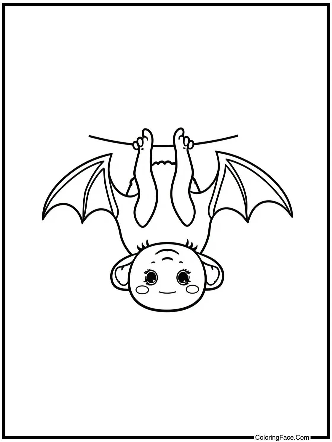 bat hanging upside-down