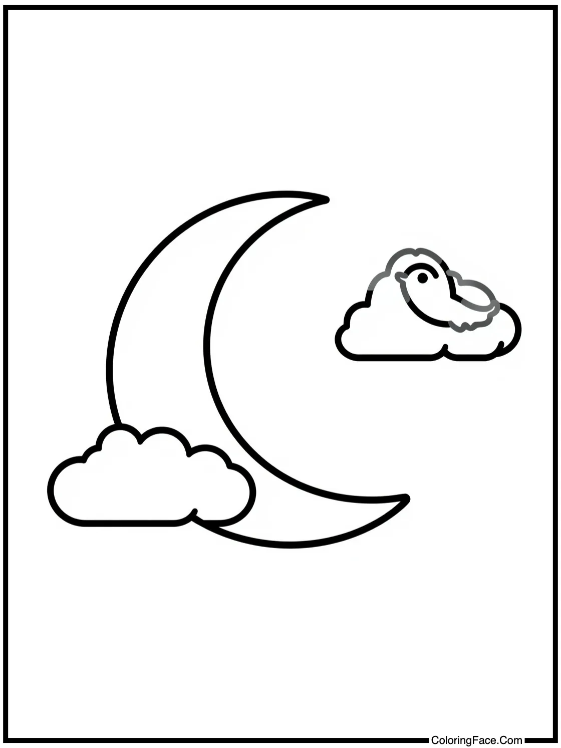 moon with clouds