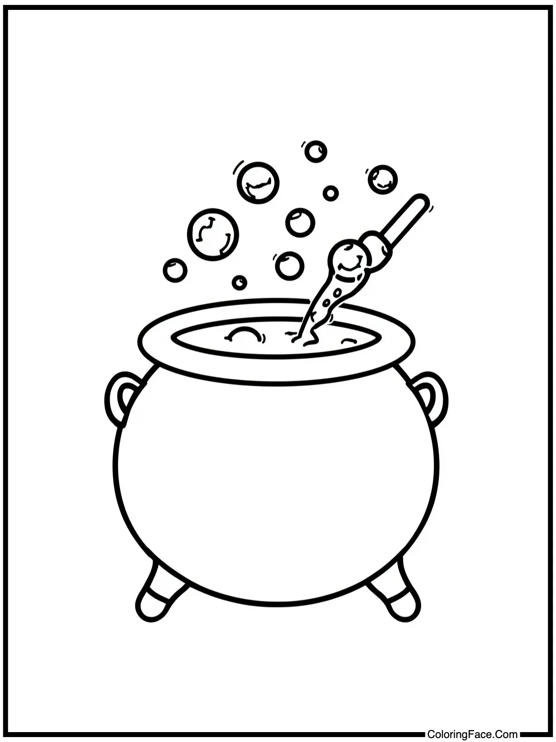 cauldron with bubbles