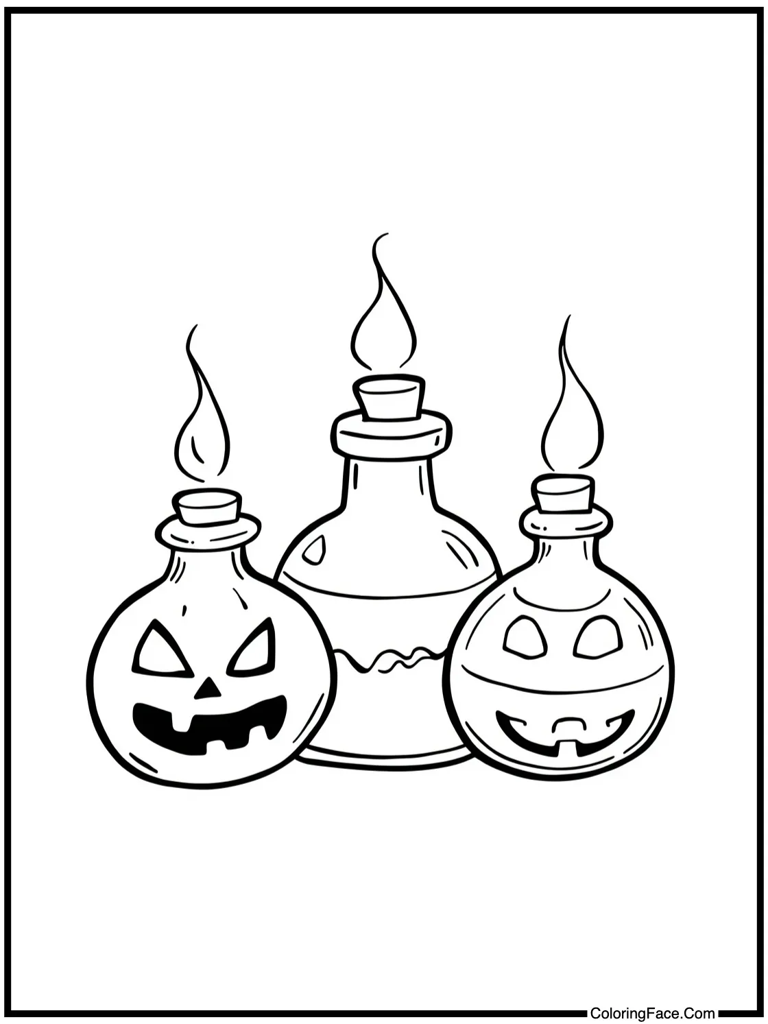 potion bottles glowing