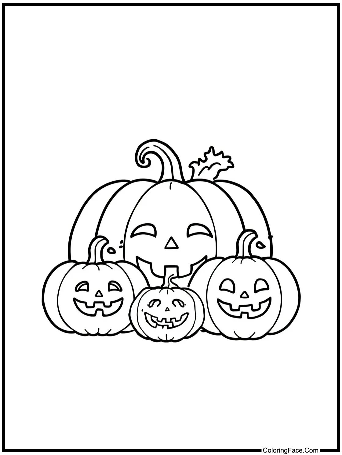 happy pumpkin family