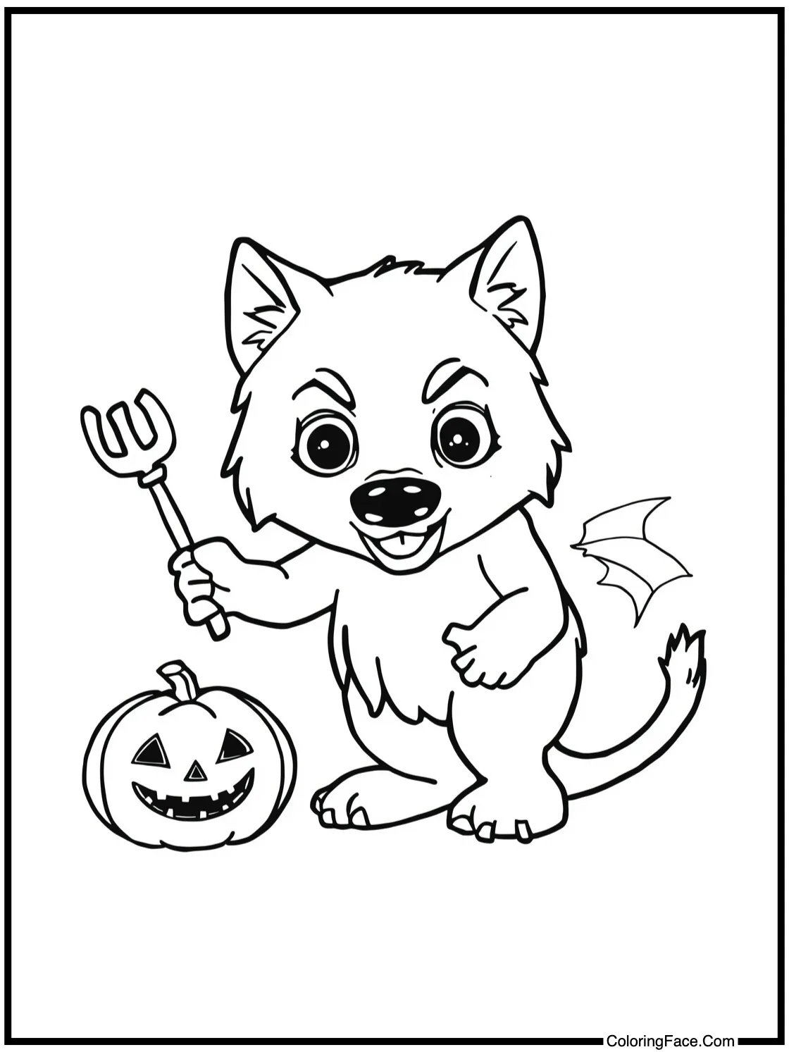 friendly werewolf playing