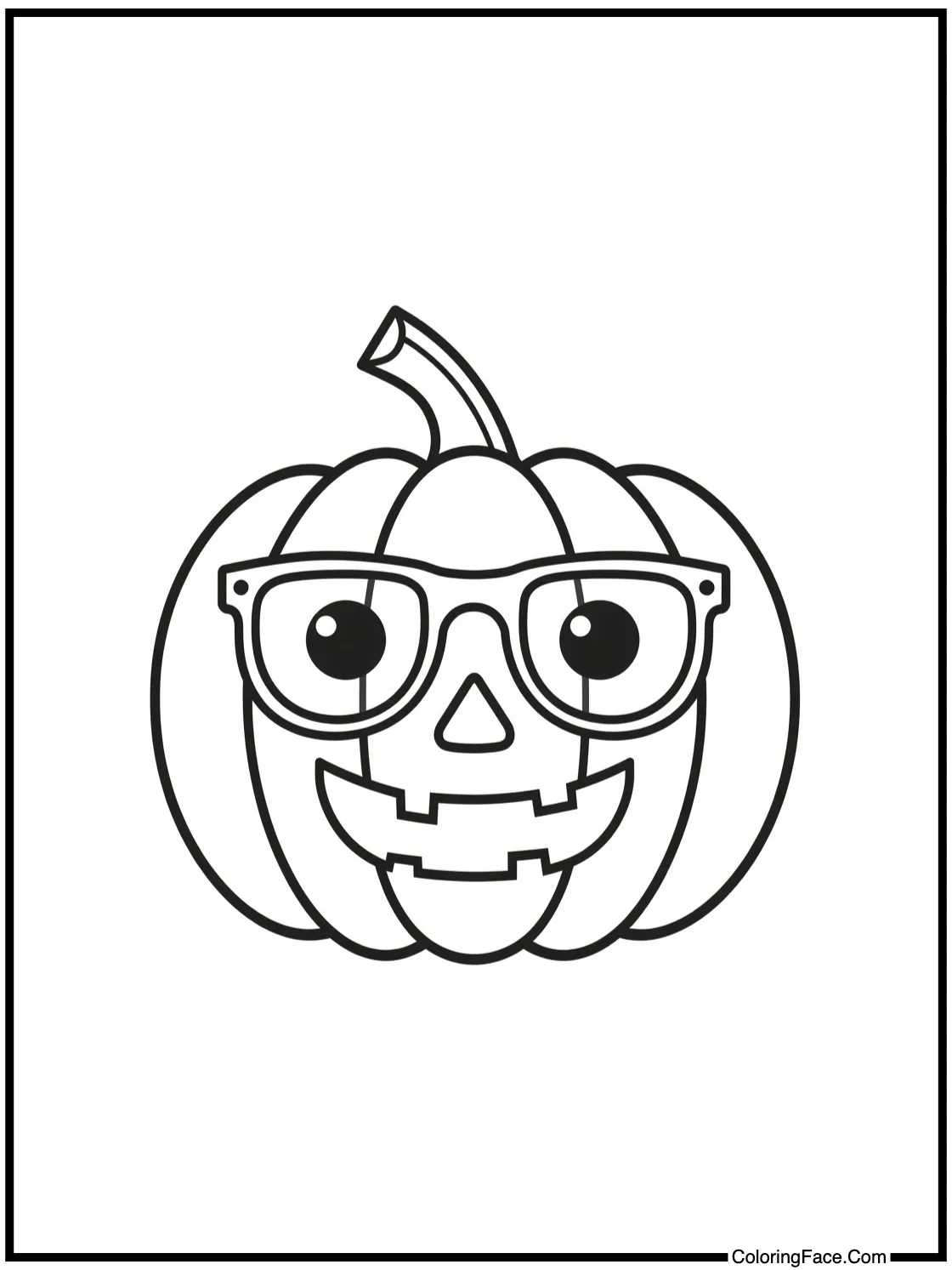pumpkin wearing glasses