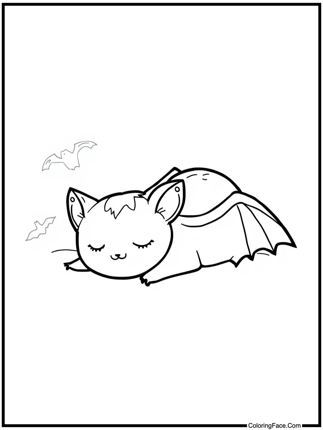 bat sleeping peacefully