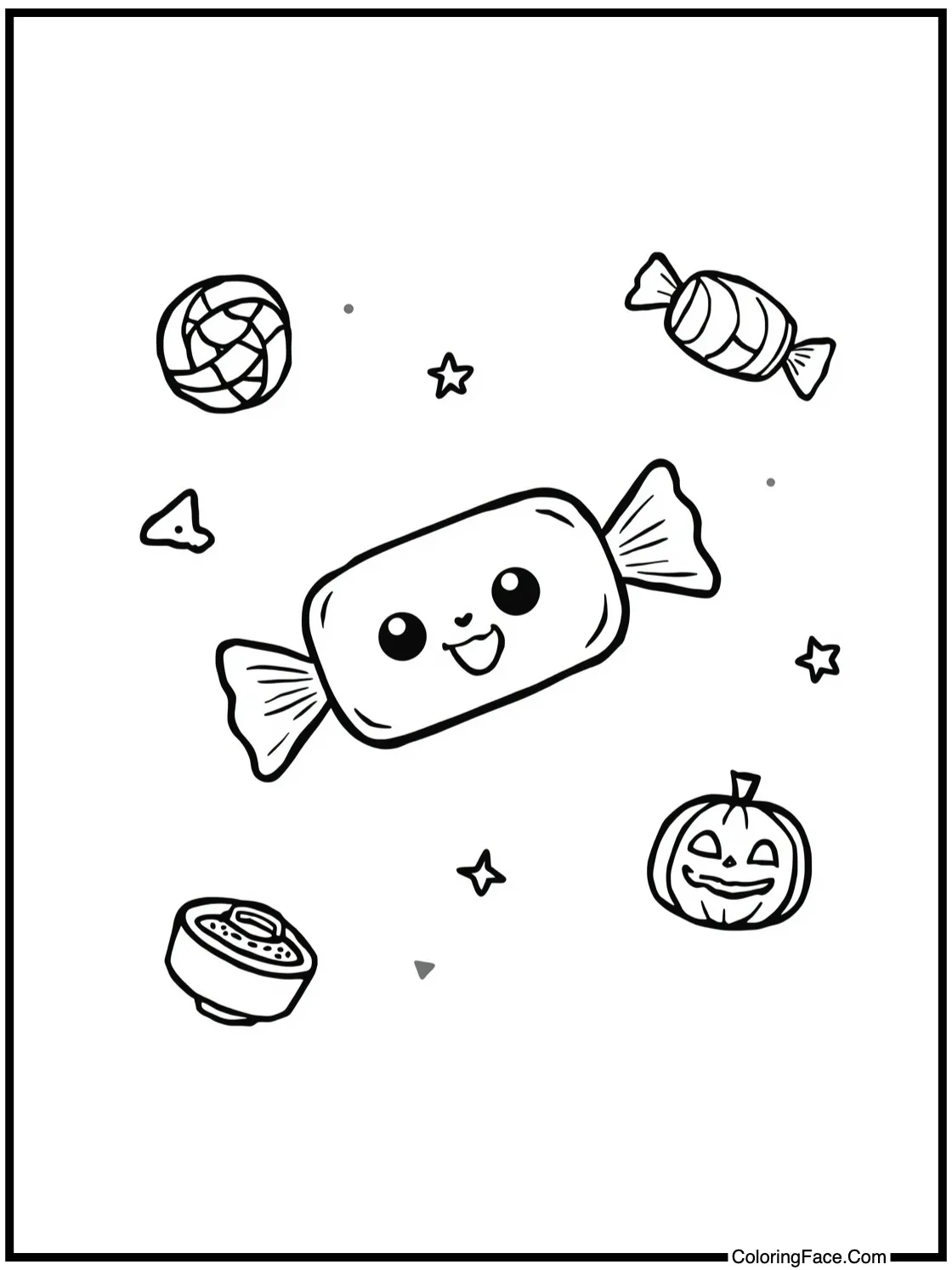 candy floating gently