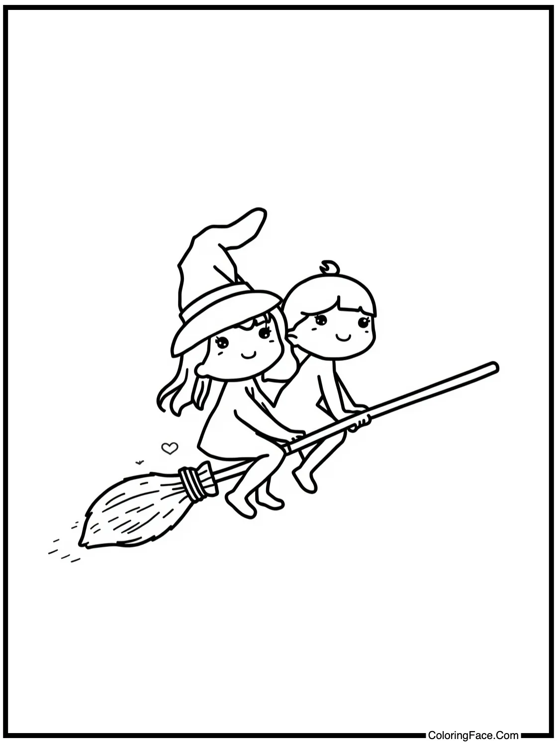 broomstick carrying friends