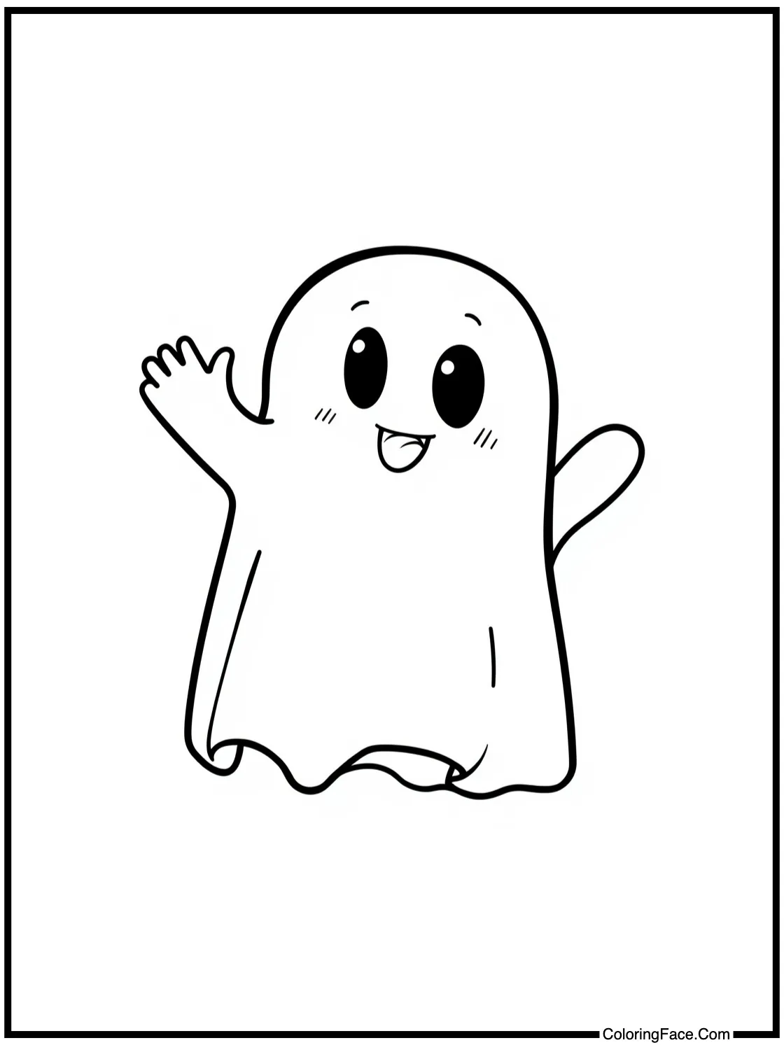 friendly ghost waving