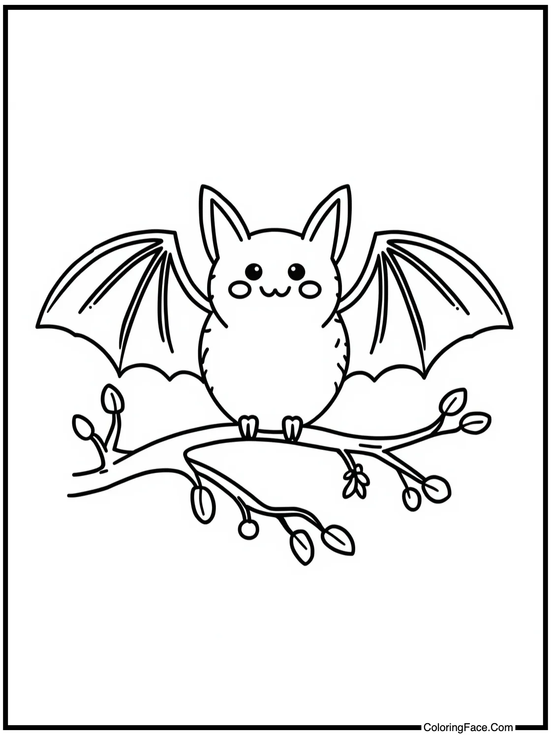 festive bat on branch