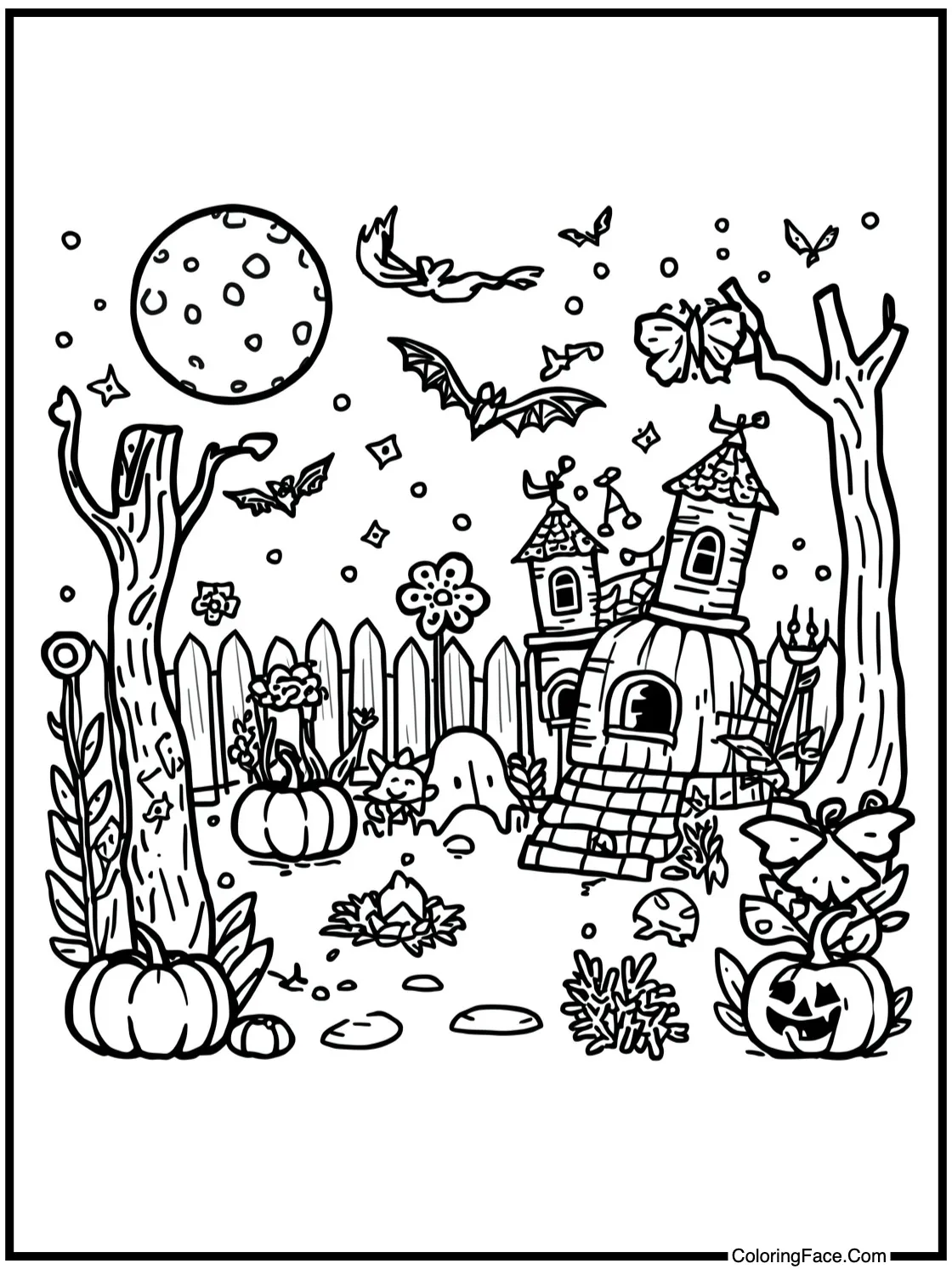 enchanted garden scene