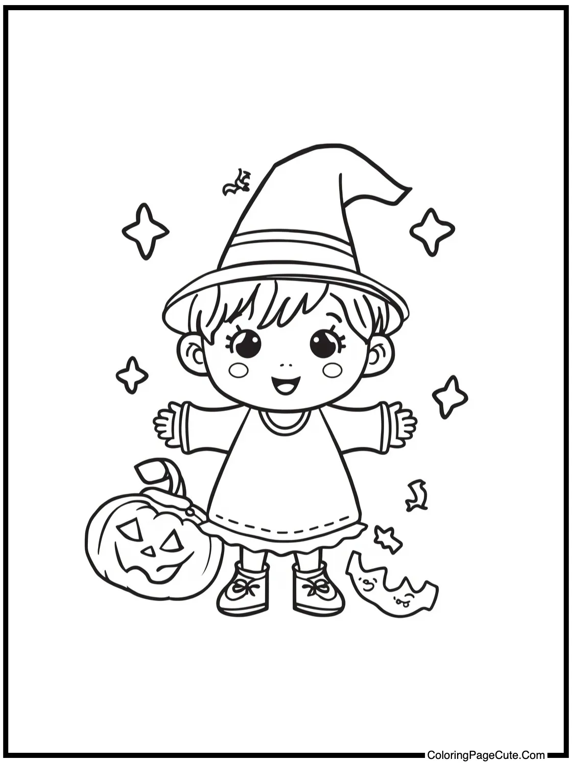 joyful trick-or-treating