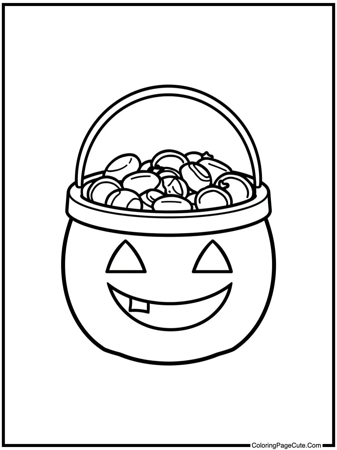 smiling candy bucket