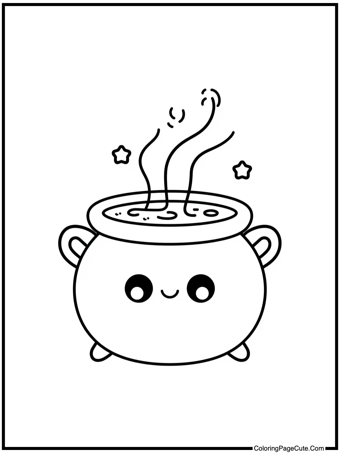 cute cauldron bubbling
