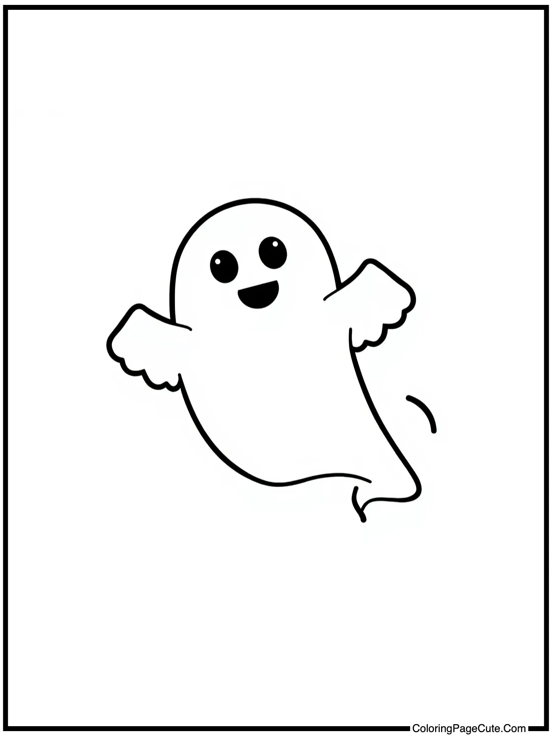 happy ghost floating