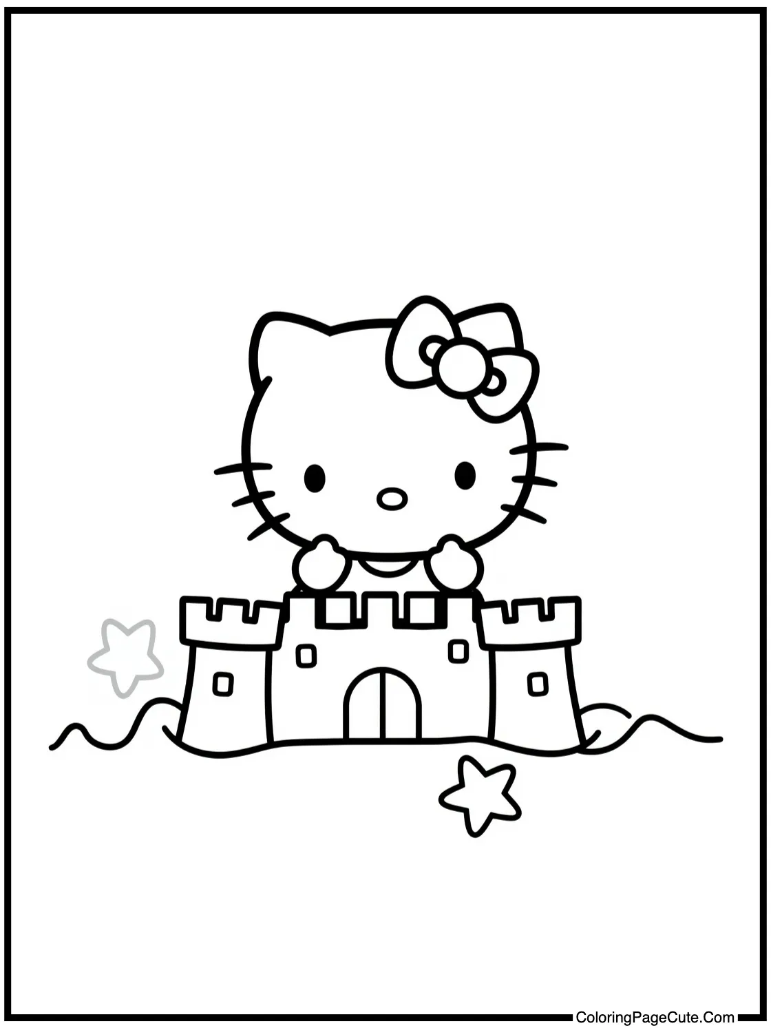 building a sandcastle