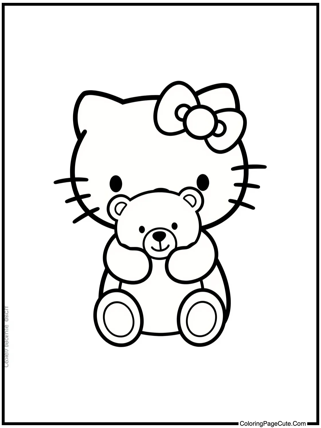 hugging a teddy bear