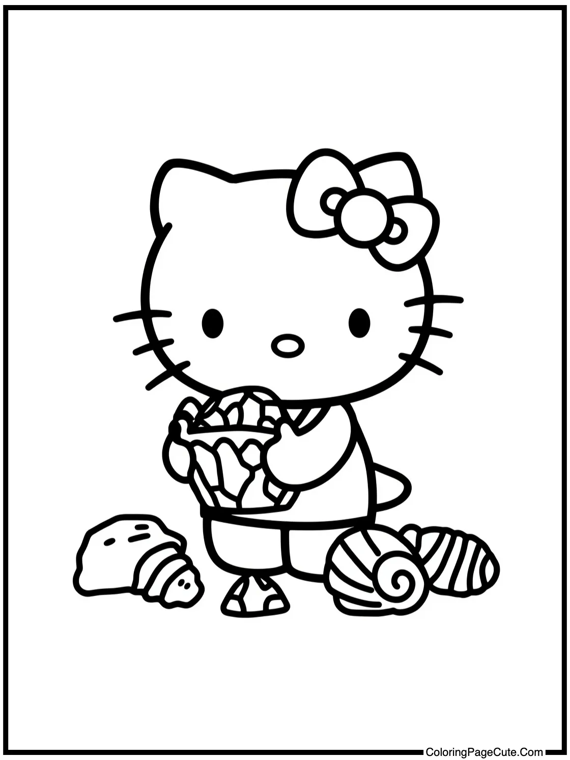 collecting seashells