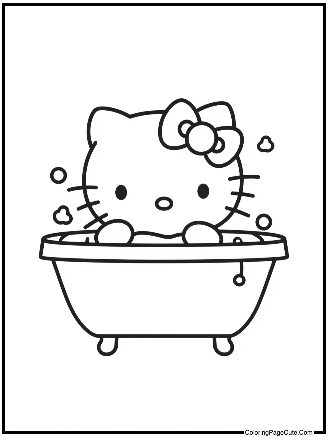 enjoying a warm bath
