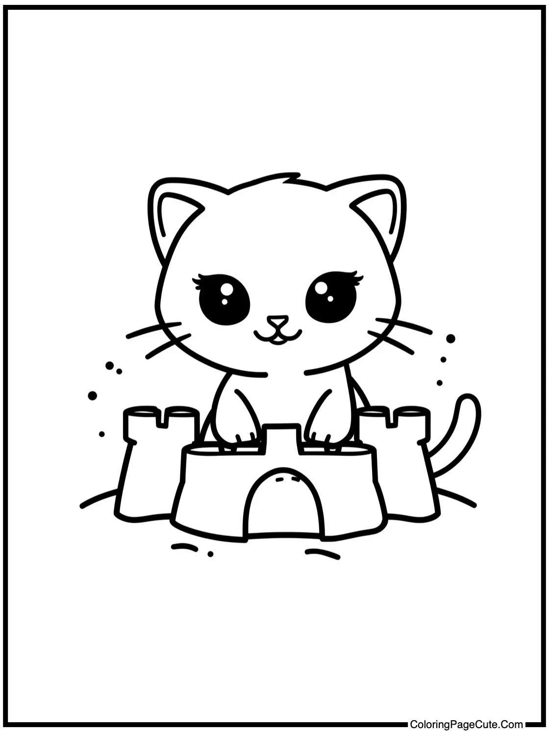 building a sandcastle