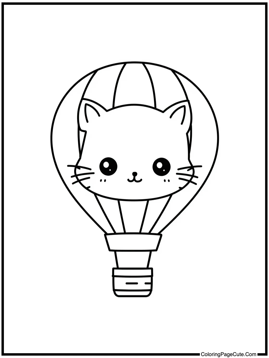 in a hot air balloon