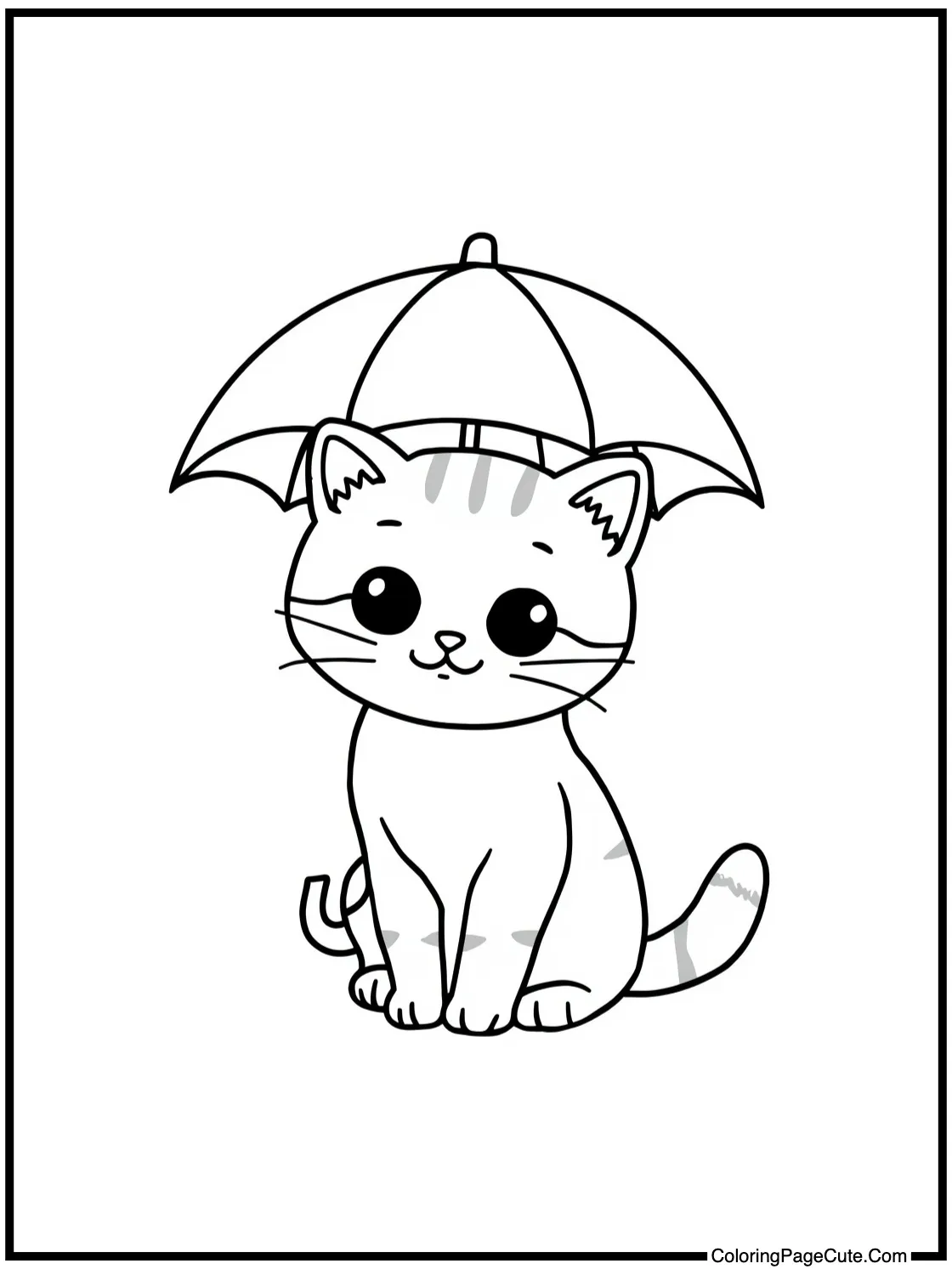 with a tiny umbrella