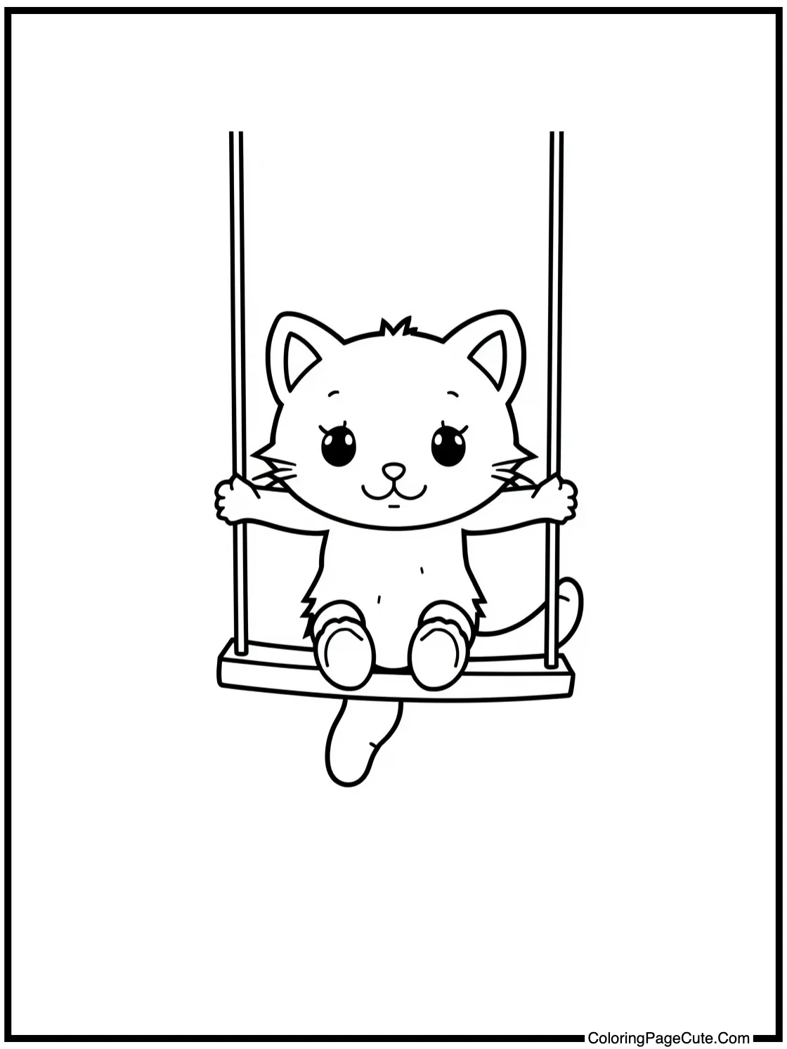 on a swing