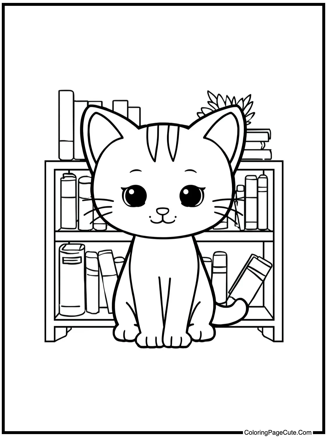 exploring a bookshelf