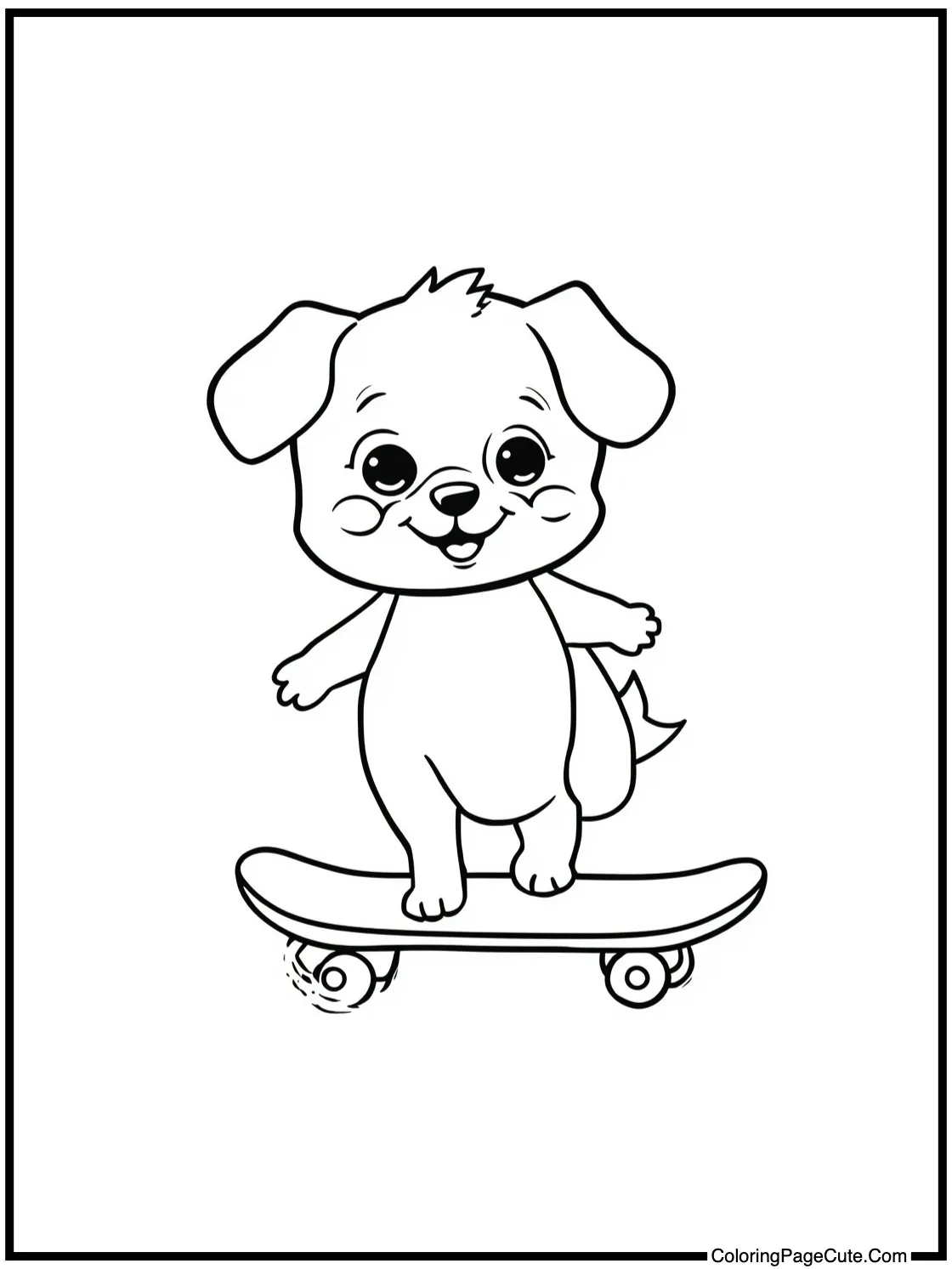 riding a skateboard