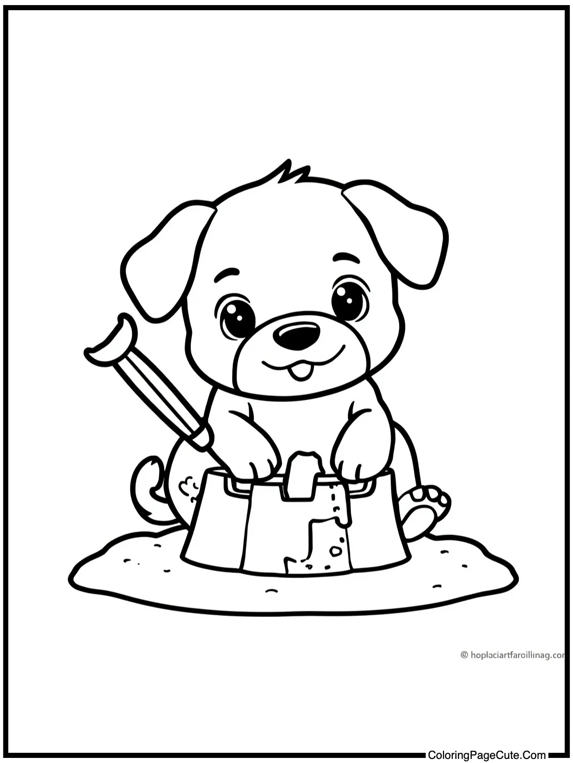 building a sandcastle